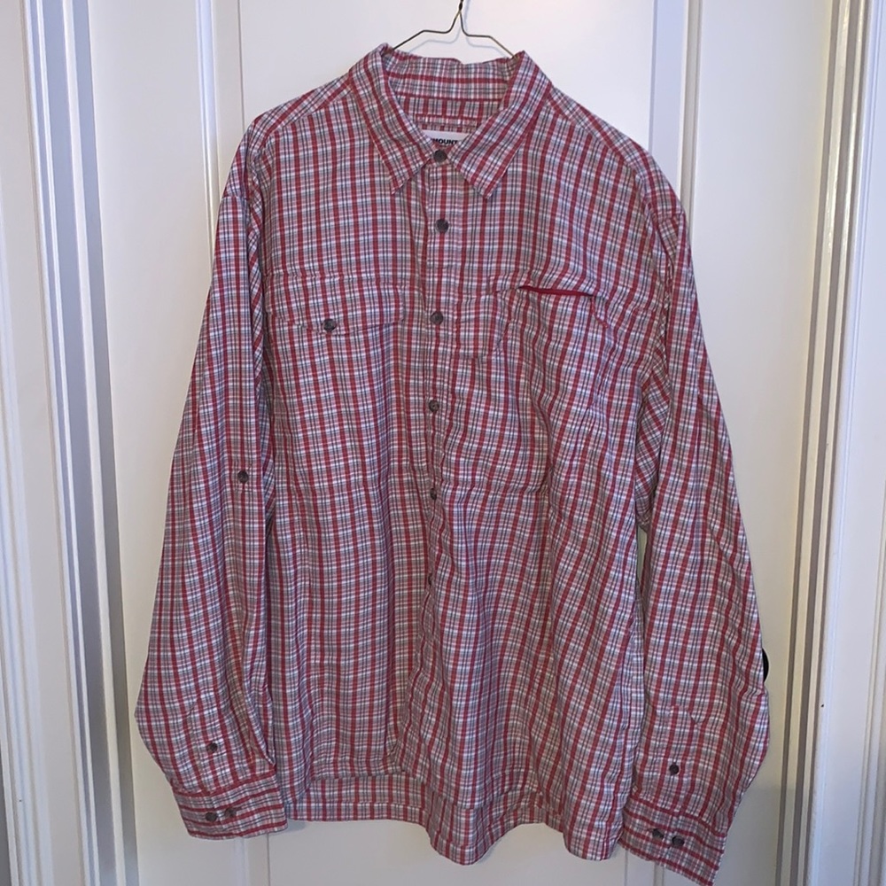 Rust/White/Olive Mens shirt